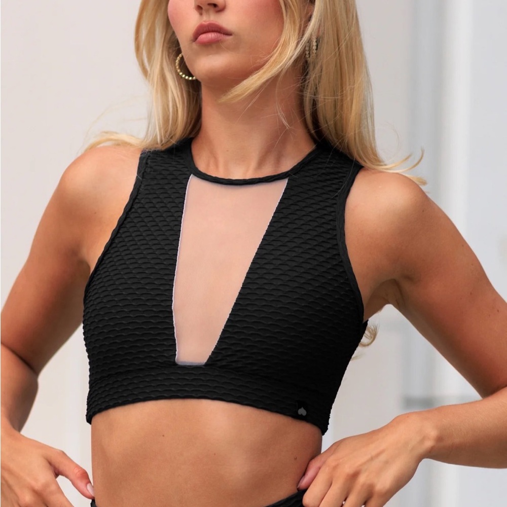 Booty by Brabants Croco Skin Reveal Top in Black